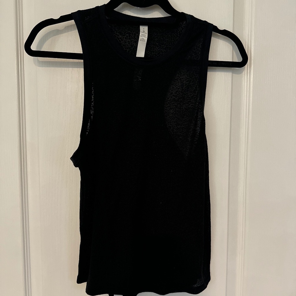 Lululemon Black Razorback burnout tank